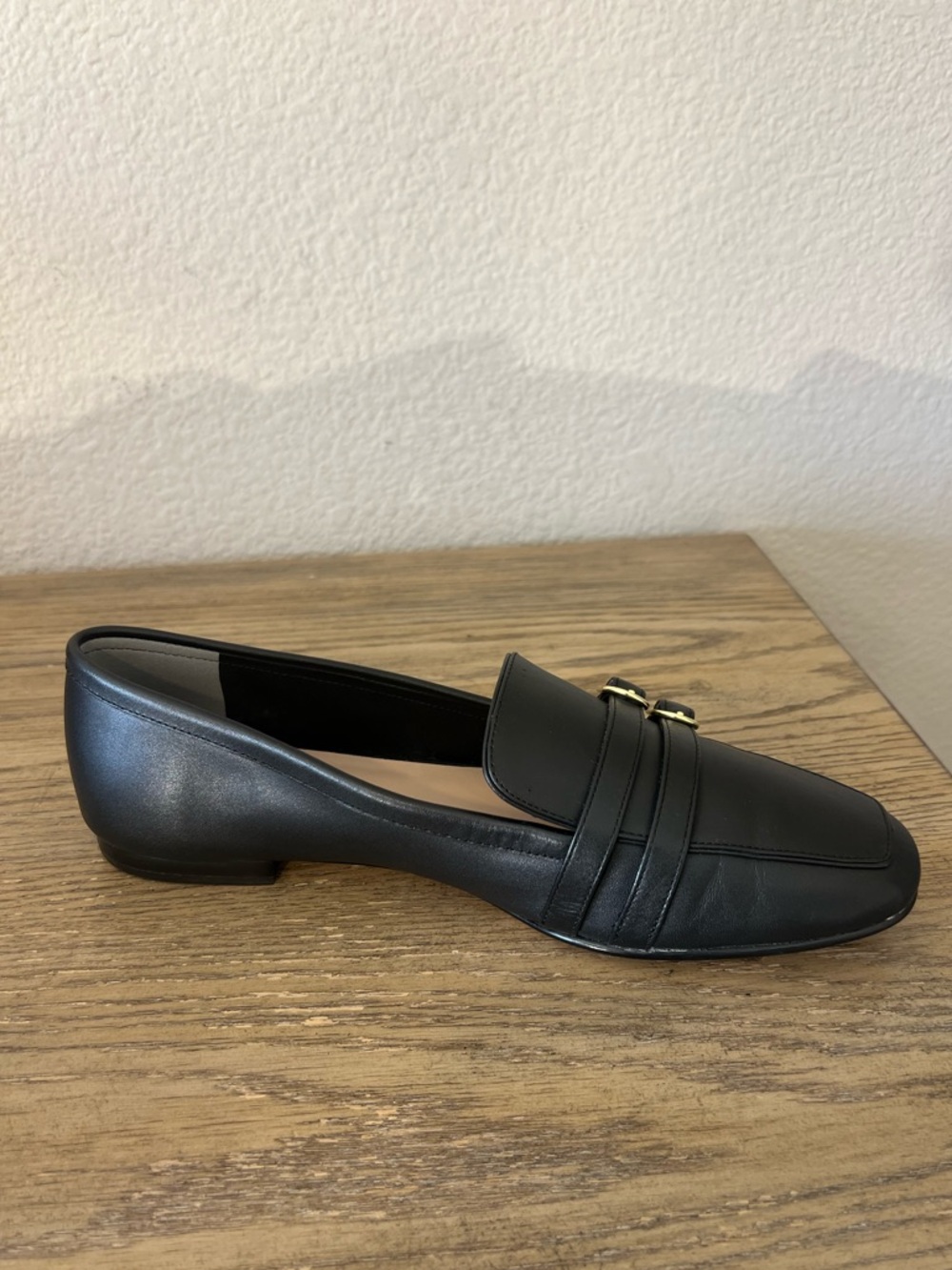 Stuart Weitzman Kenna black leather loafers menswear inspired sz 10 office - Picture 4 of 12